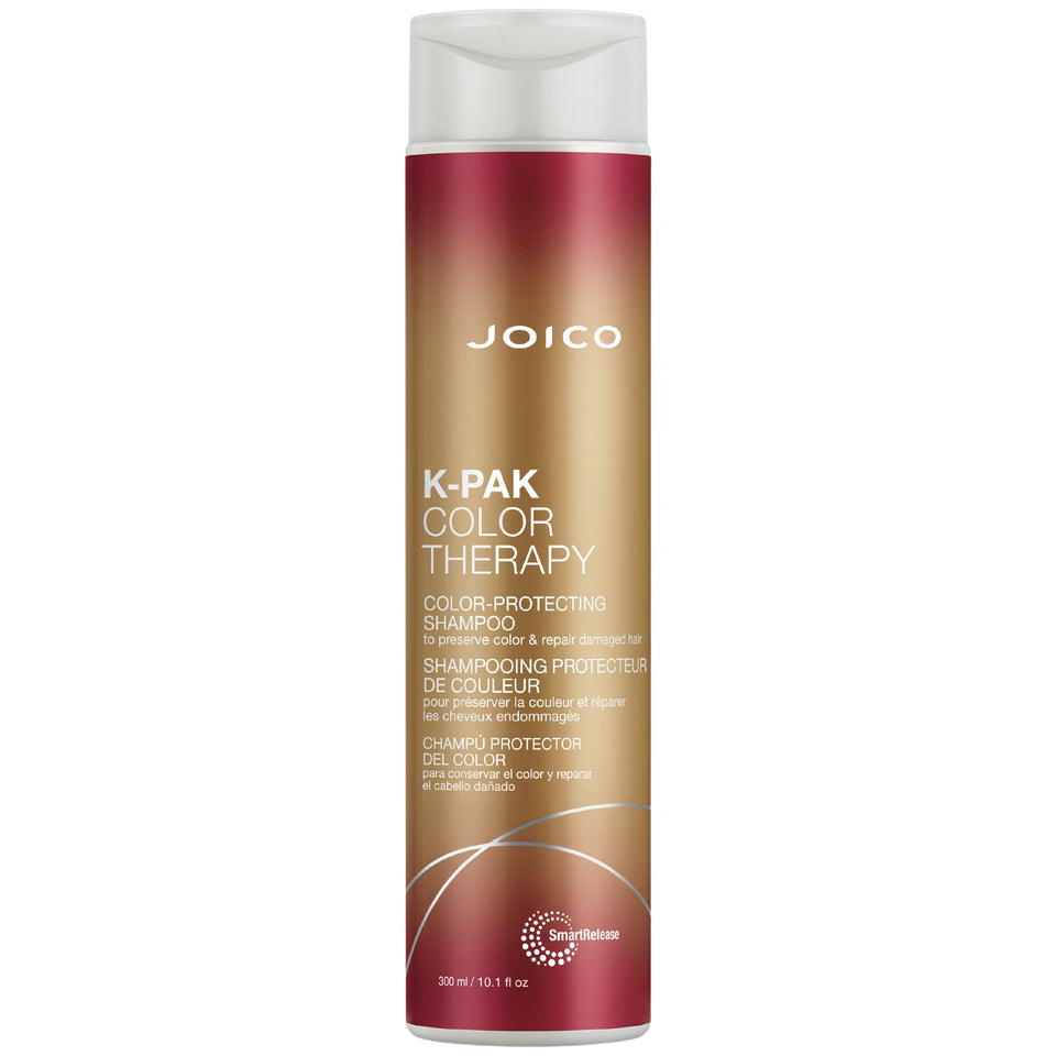 Joico front bottle showing K-PAK Color Therapy for protecting color and shine