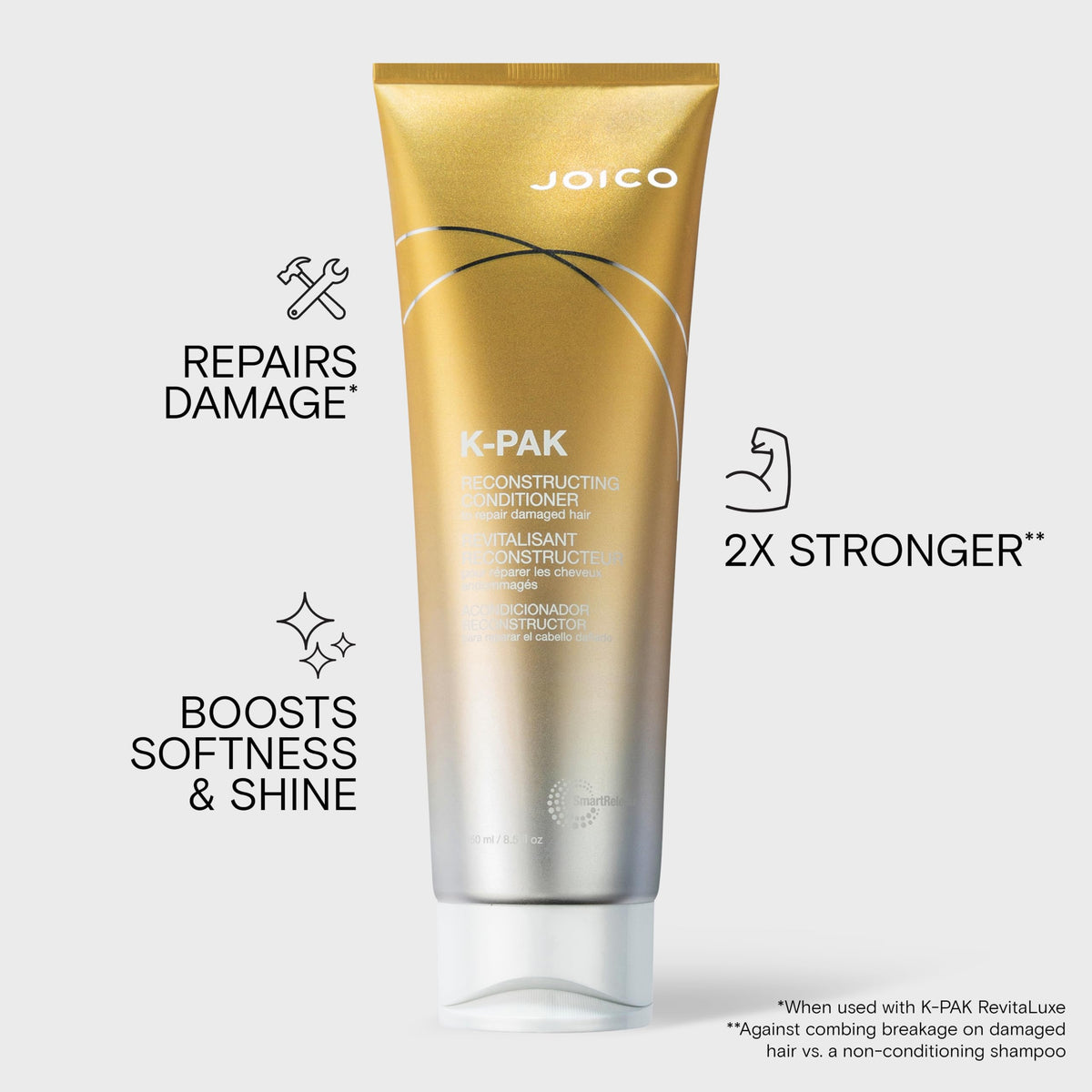 Joico K-PAK conditioner texture closeup demonstrating creamy, lightweight formula