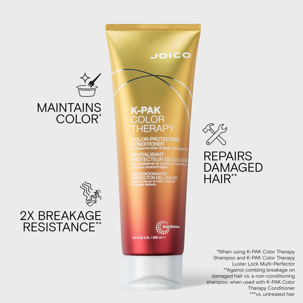 Joico K-PAK creamy conditioner texture indicating deep hydration benefits
