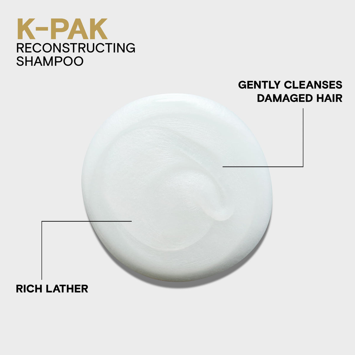 Joico K-PAK ingredients label detail showing keratin and guajava extract benefits