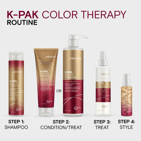 Joico result on model showing glossy, vibrant color and healthy shine