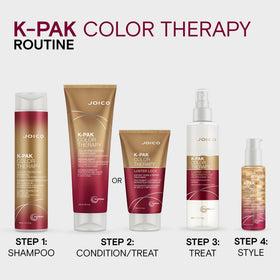 Joico K-PAK on styled color-treated hair showing restored shine and manageability