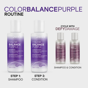 Joico bottle on bathroom shelf in lifestyle setting promoting salon-fresh look