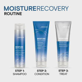 Joico Moisture Recovery Treatment Balm on bathroom shelf illustrating at-home spa hydration routine