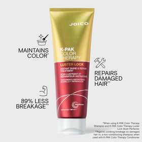 Creamy texture close-up of Joico formula showing lightweight shine boost