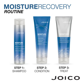 Joico products styled on bathroom shelf suggesting daily routine