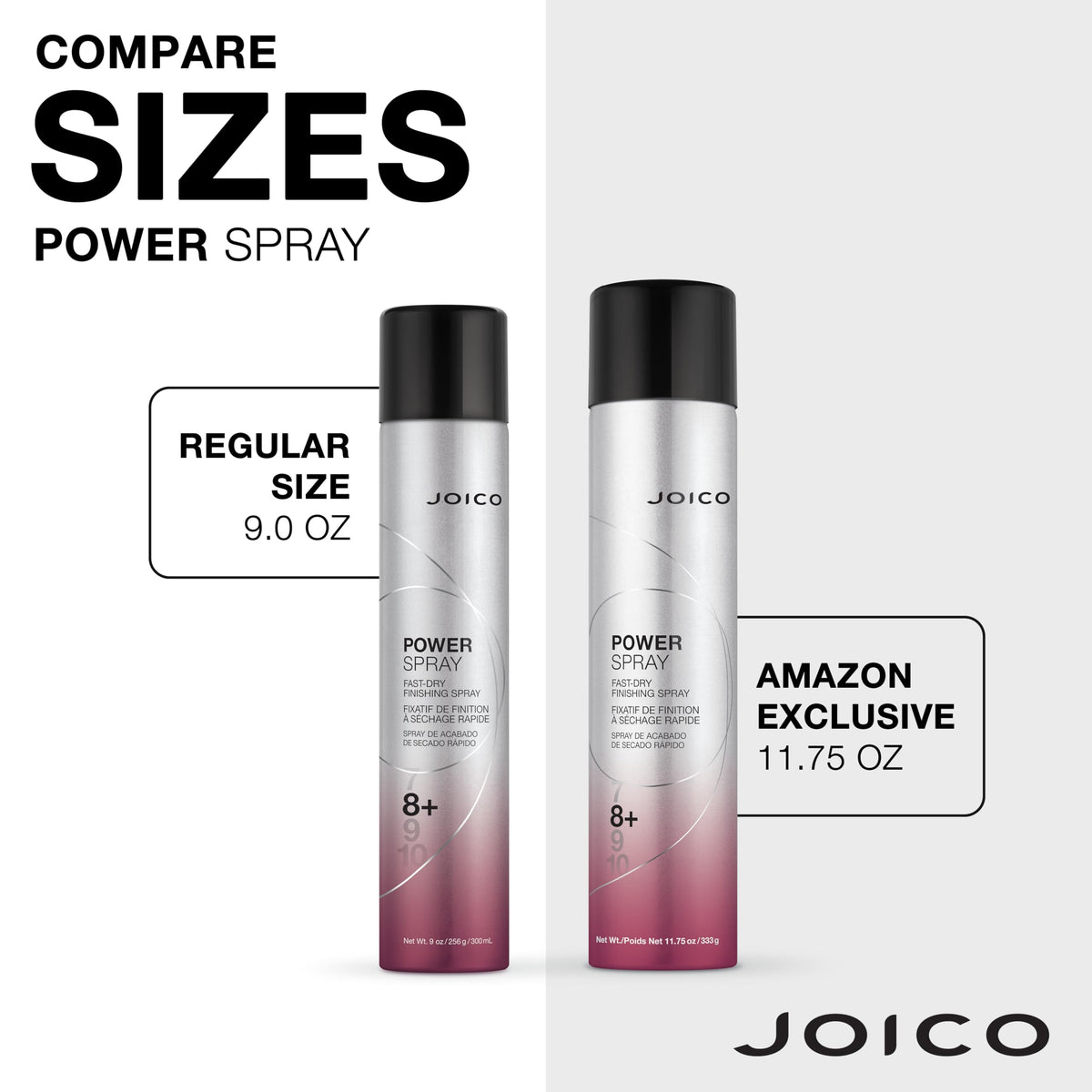 Joico Power Spray applied to styled hair for lasting hold