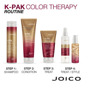 Joico styled shiny hair after use, improved color vibrancy and manageability