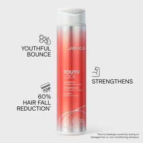 Joico YouthLock creamy foam texture demonstrating gentle lather and softness