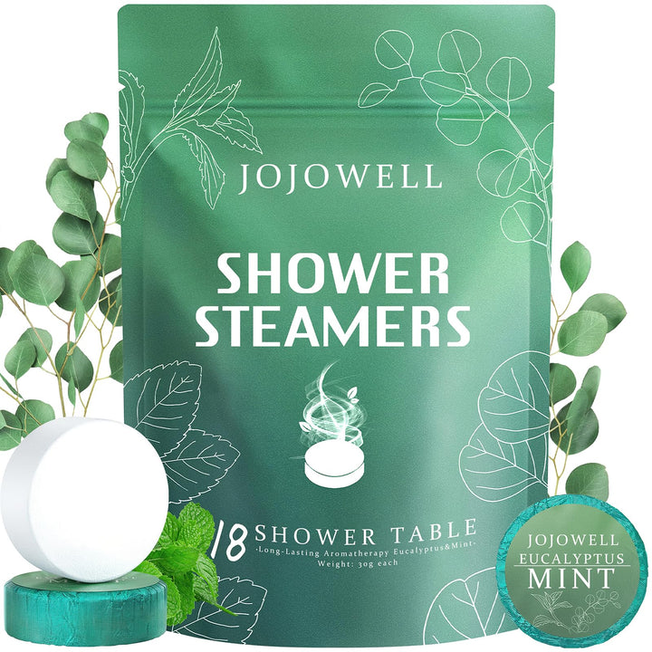 JoJowell front packaging showing eucalyptus mint 18-pack and clear gifting appeal
