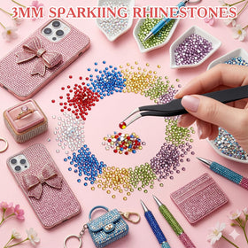 JOKERKING rhinestones applied to a nail to demonstrate delicate, secure decoration