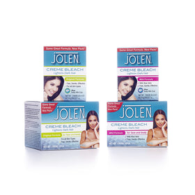 Jolen crème applied to upper lip to lighten fine hairs visibly