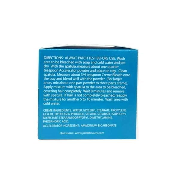 Jolen cream texture closeup highlighting smooth consistency for even hair lightening application