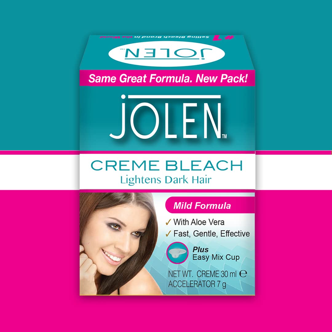 Jolen creme bleach texture close-up showing smooth cream for even application