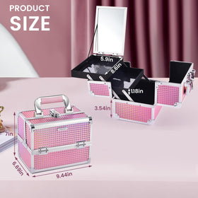 Joligrace lock and key detail securing cosmetics for privacy and safe travel