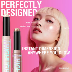 Jolilab application on cheekbone demonstrating precise highlighting and natural radiance