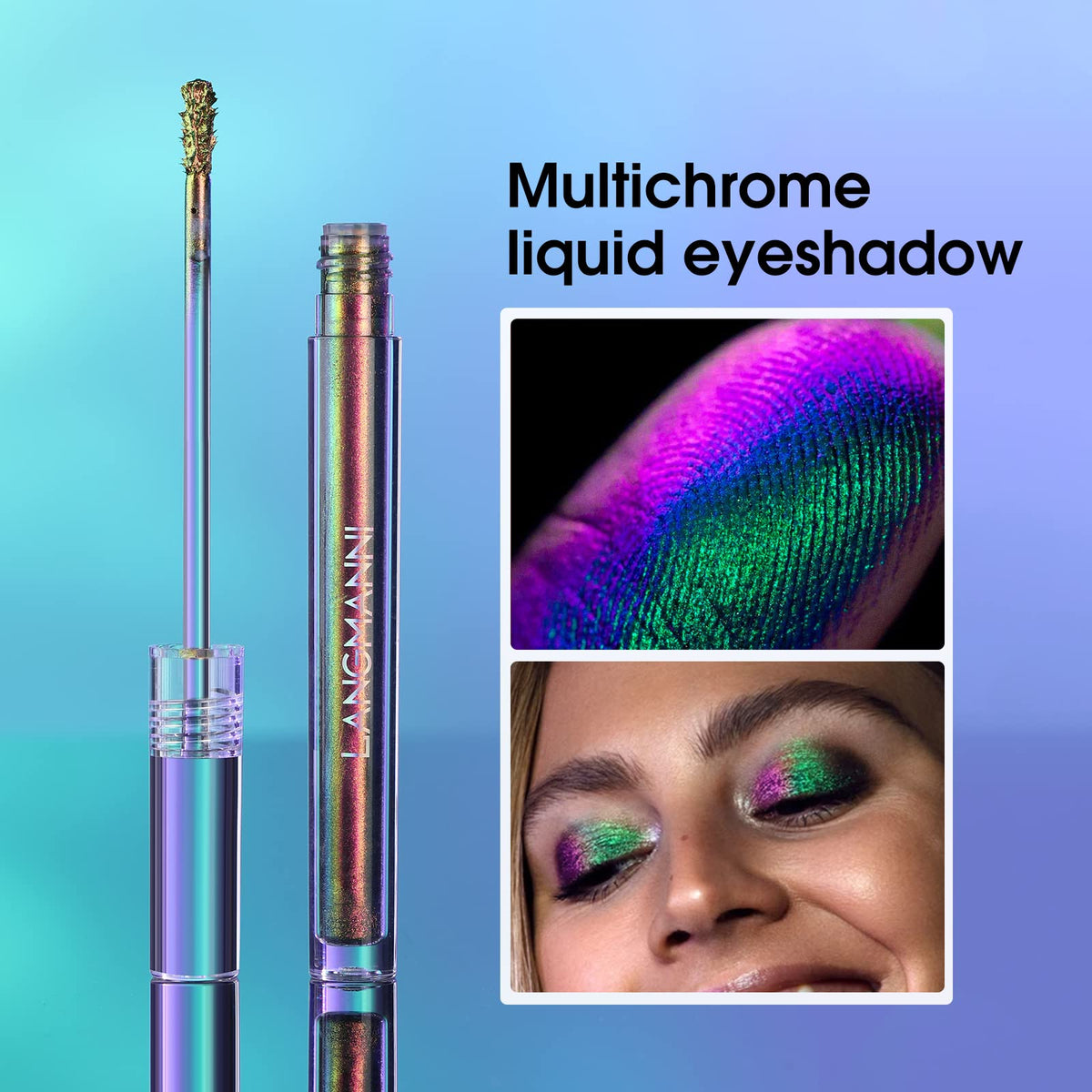 Jolilab arm swatches of Peacock Wonder Ember demonstrating vibrant color shift benefits