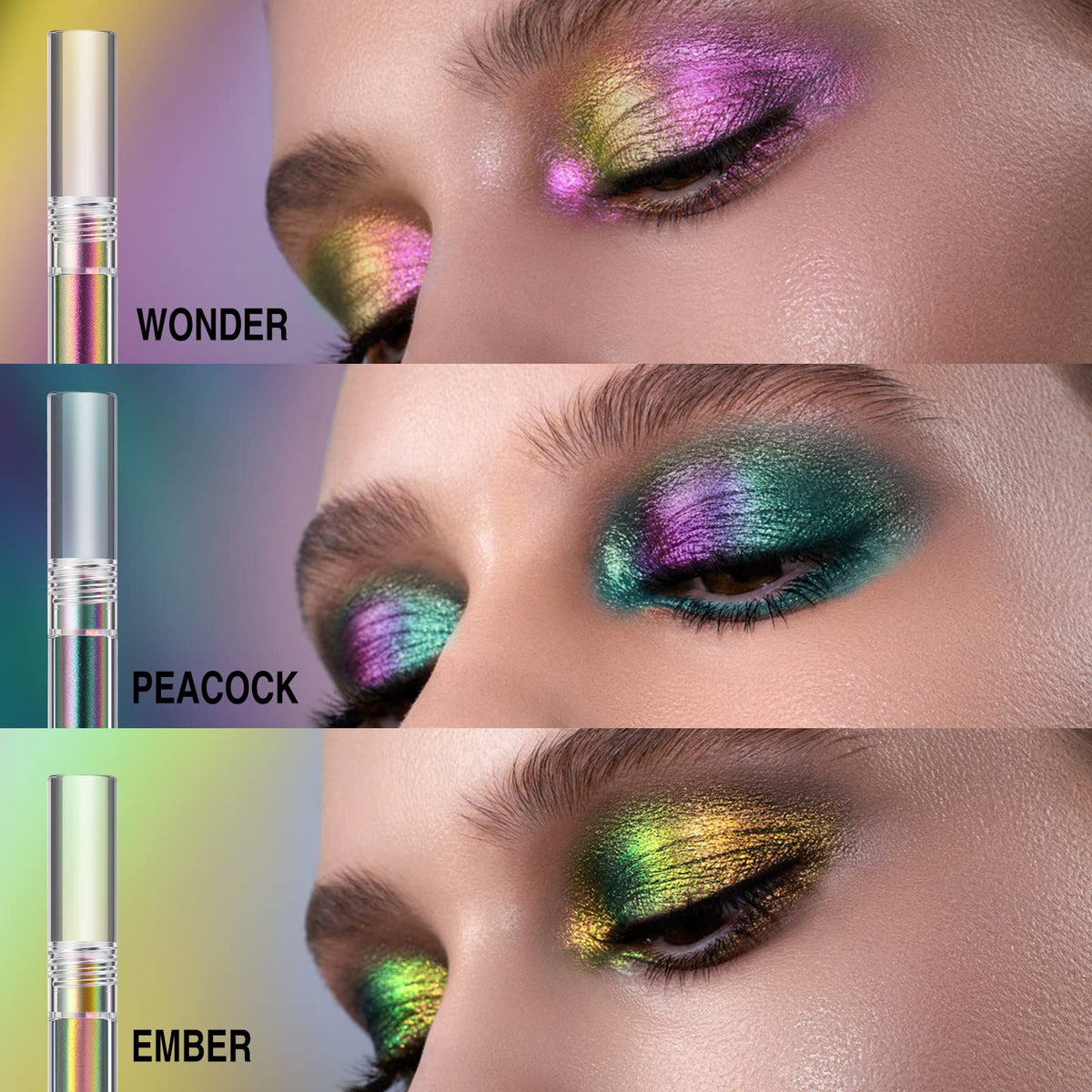 Jolilab close-up of holographic glitter texture revealing multi-dimensional sparkle benefit