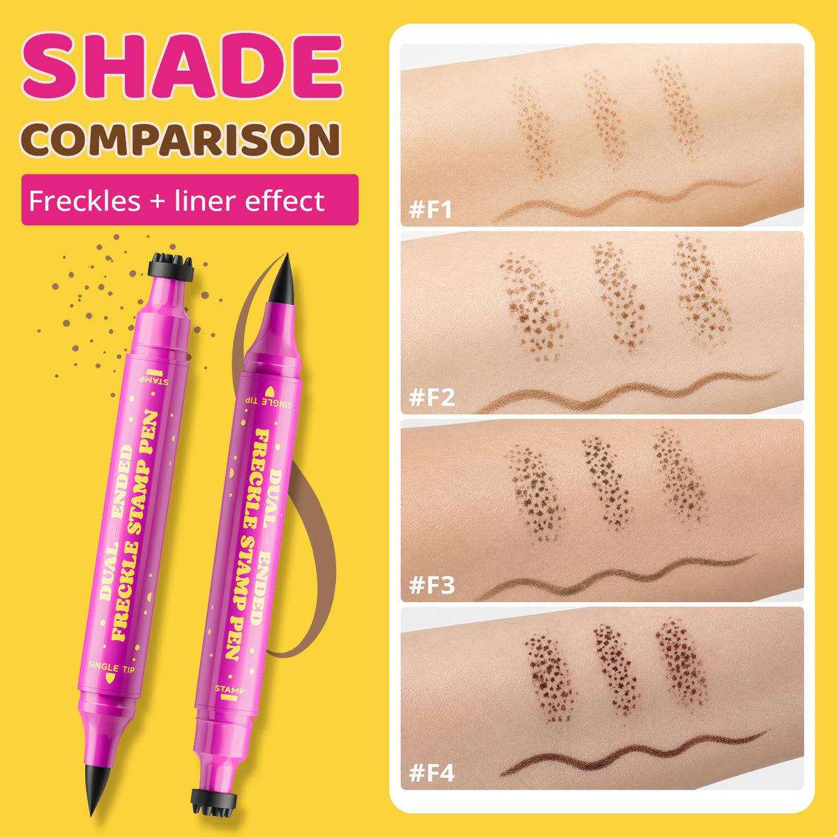 Jolilab freckle pen cap and label highlighting shade name and secure closure