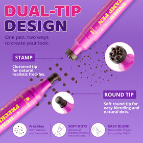 Jolilab sponge stamp imprint creating natural freckle clusters