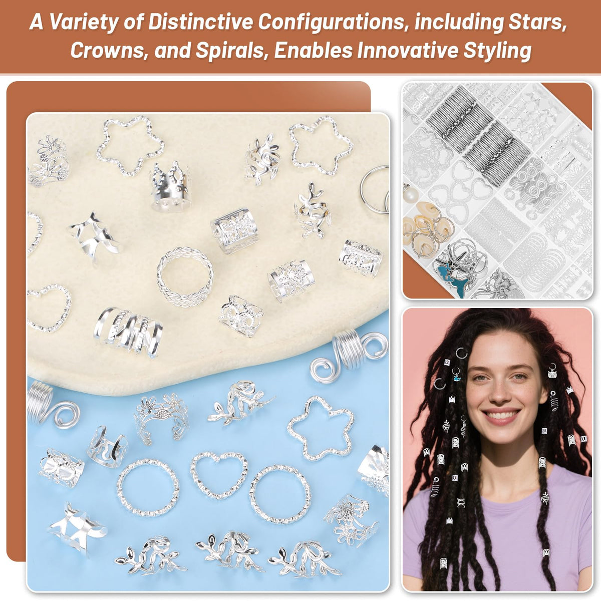 Jollidecor silver beads threaded on a braid adding decorative detail