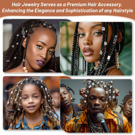 Jollidecor charms clipped onto locs for festival-ready personal styling