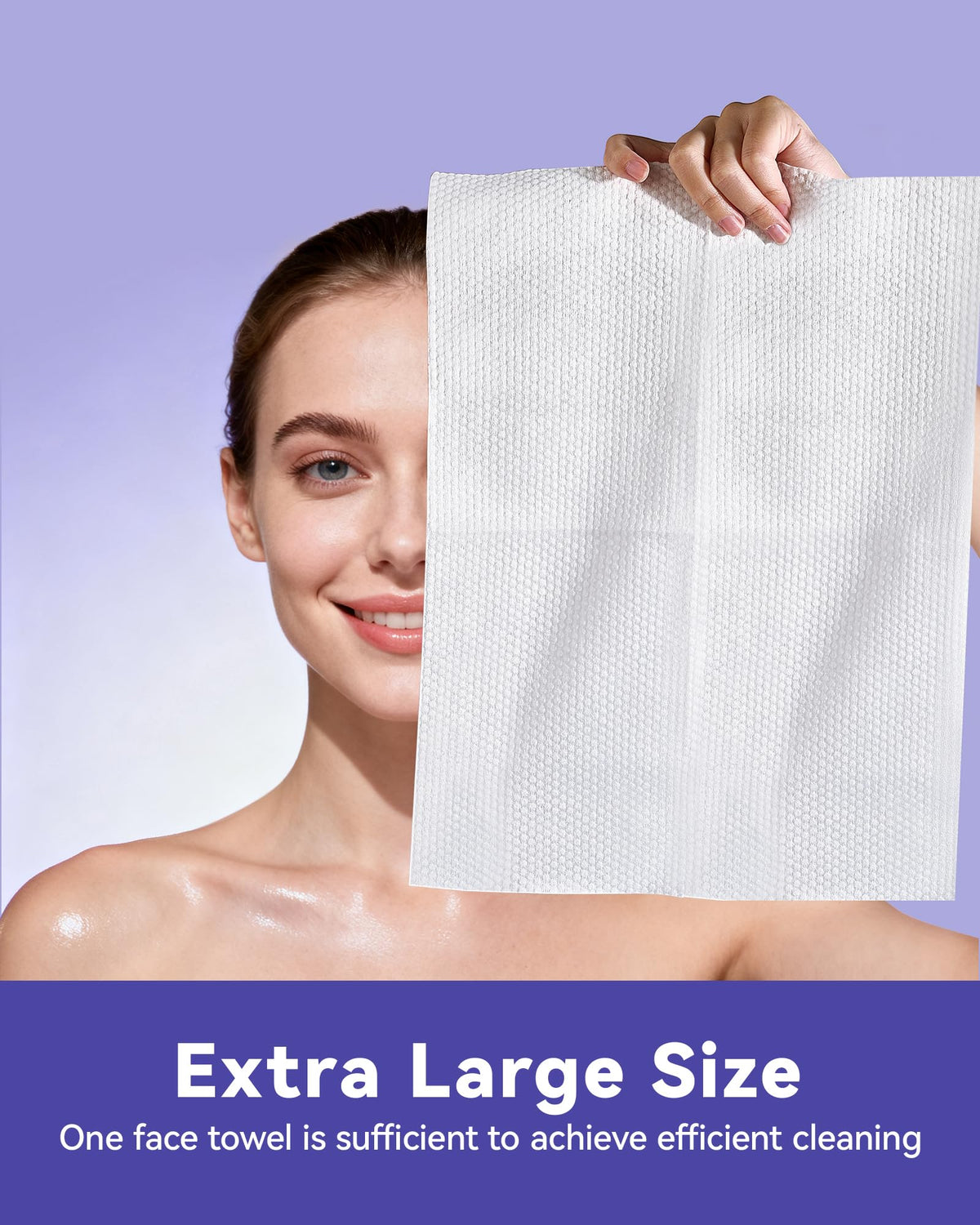 Close-up of Jolly Care smooth side for gentle drying and softer touch