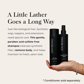 Jon Renau label close-up displaying ingredients and safe-for-color reassurance