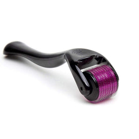 JonhTech derma roller front view showing ergonomic handle and roller head benefit: easy control