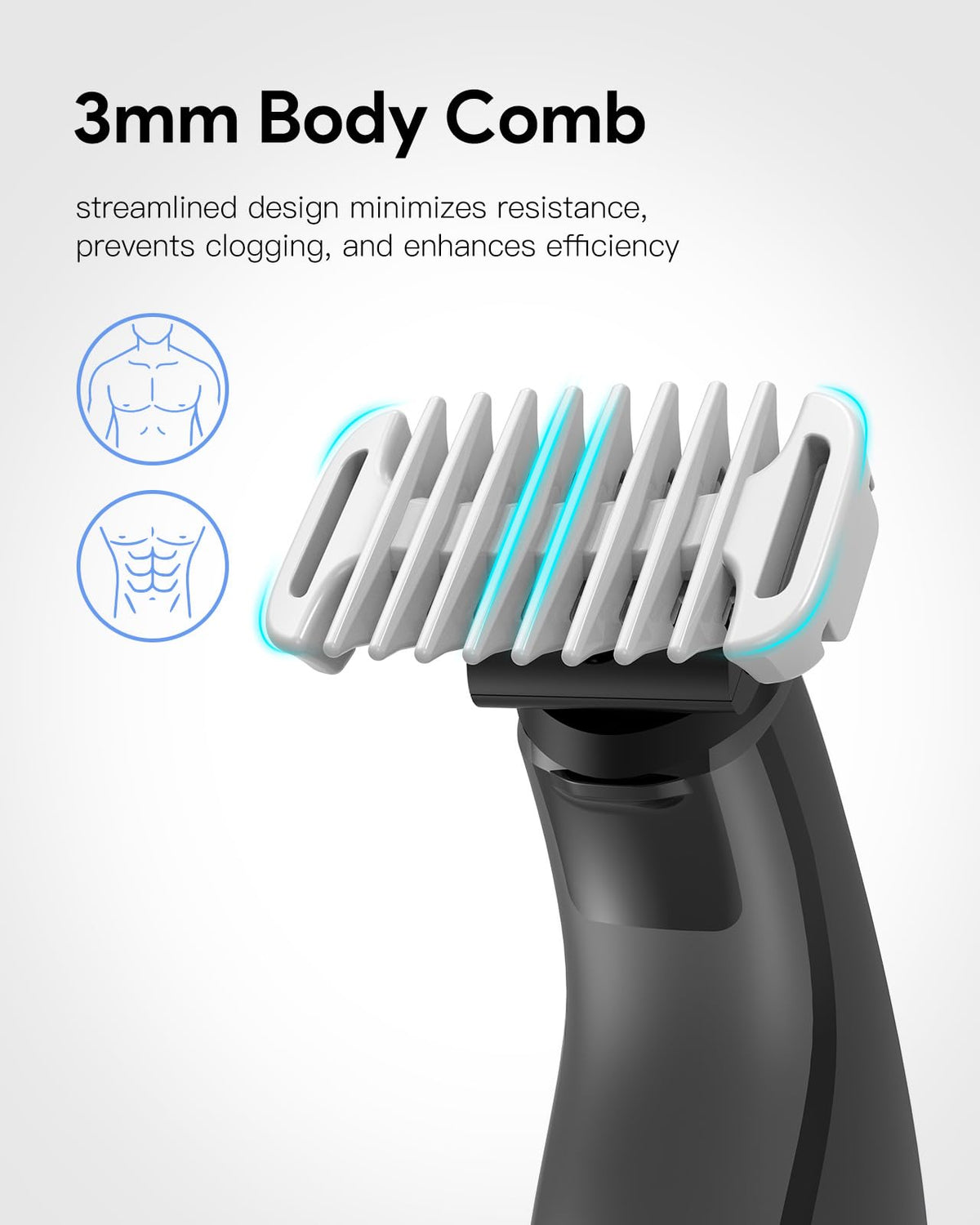 Jorvex comb attached to Oblade shaver demonstrating secure, stable fit