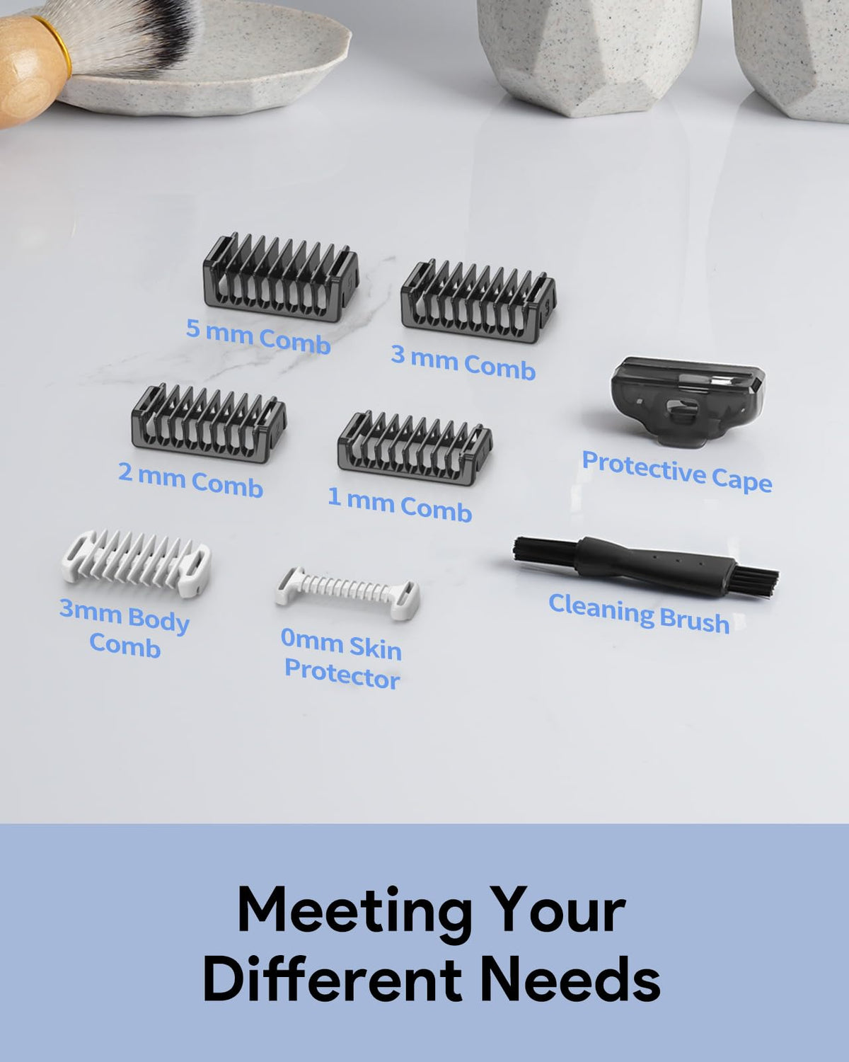 Jorvex hand holding combs showing scale and comfortable ergonomic size
