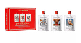 Josie Maran front packaging showing three mini tubs and gifting appeal