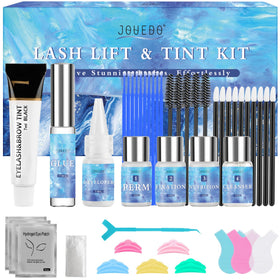 Jouedo front packaging showing complete lash lift kit benefits