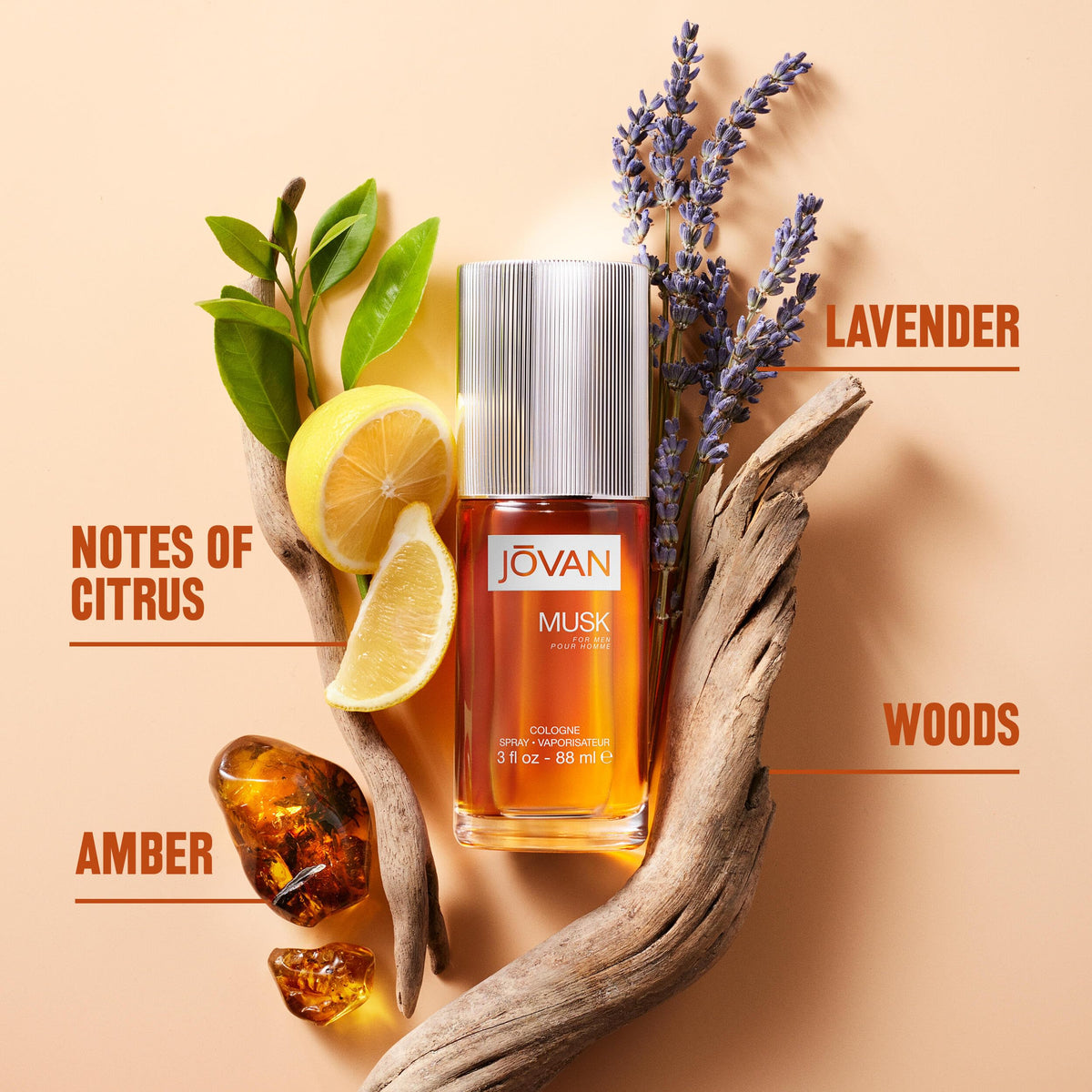 Jovan close-up of bottle texture and spray nozzle highlighting durability