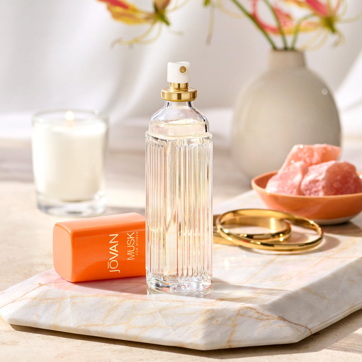 jovan close-up of liquid color showing clarity and clean scent benefit