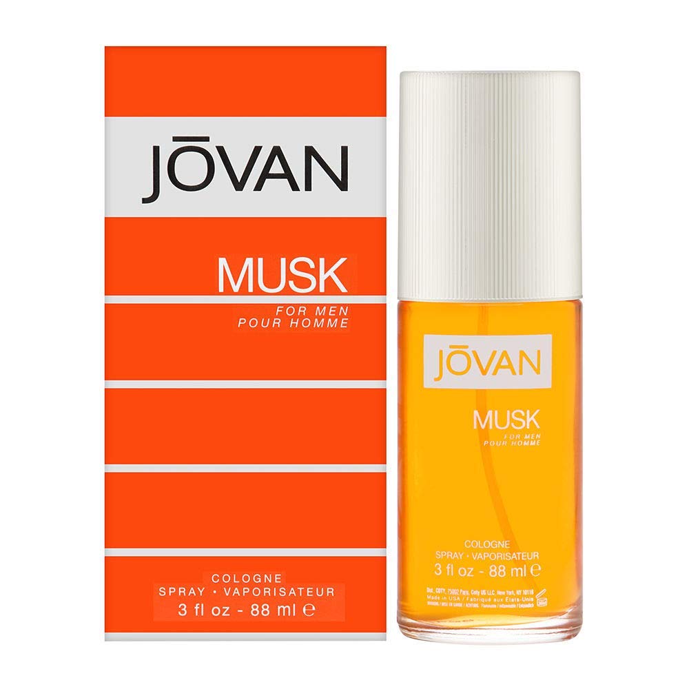 Jovan front bottle image showing brand and compact 3 oz spray for dependable daily scent