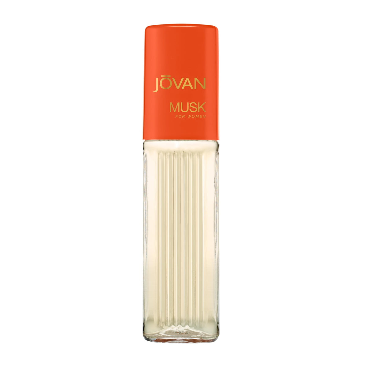 jovan front bottle showing sleek cylinder and travel size benefit