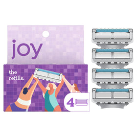 JOY front packaging showing four cartridges and ease of replacement