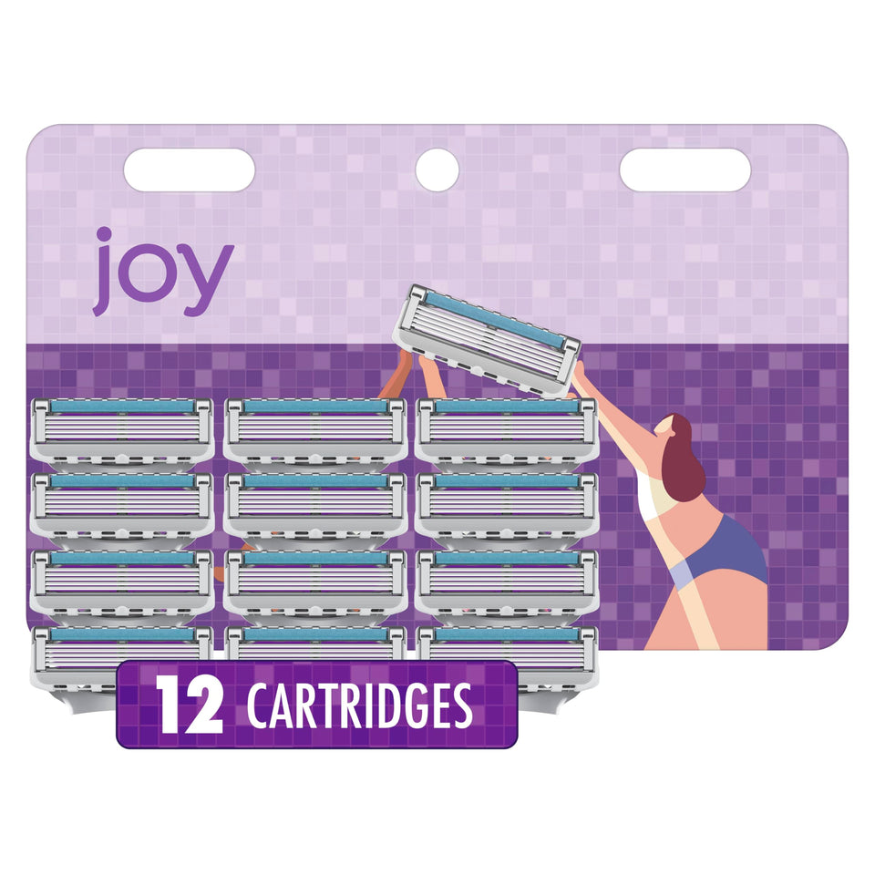JOY front packaging purple refills showing 12-count and benefits