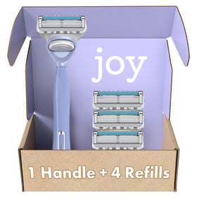 JOY teal handle front view showing secure grip and easy control