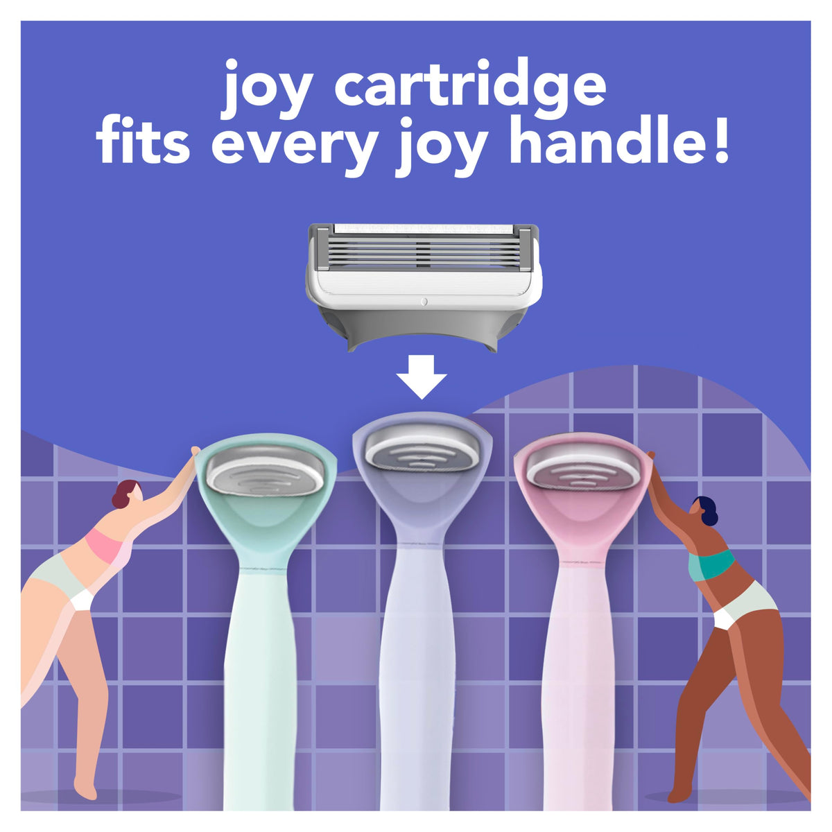 JOY pivoting razor head in motion for contour-following comfort