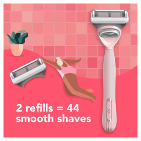 JOY pivoting head shown at angle improving contour follow and close shave