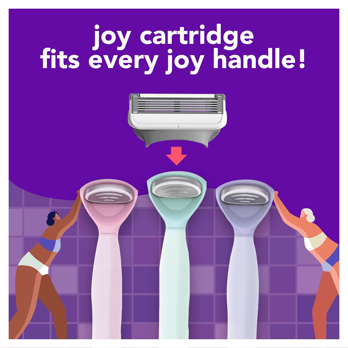 JOY razor next to a ruler showing compact size and travel-friendly design