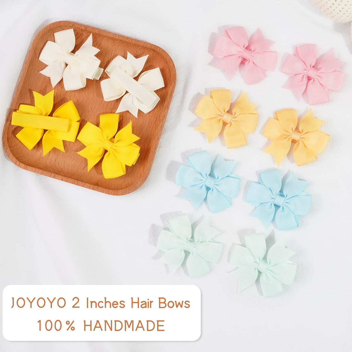 JOYOYO bow clipped in baby hair, gentle comfortable fit