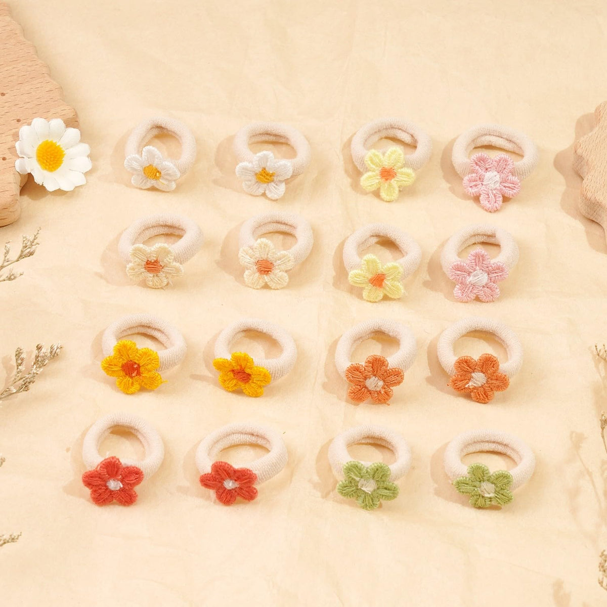 JOYOYO size scale with ruler illustrating 1.5 cm flower and 2 cm elastic