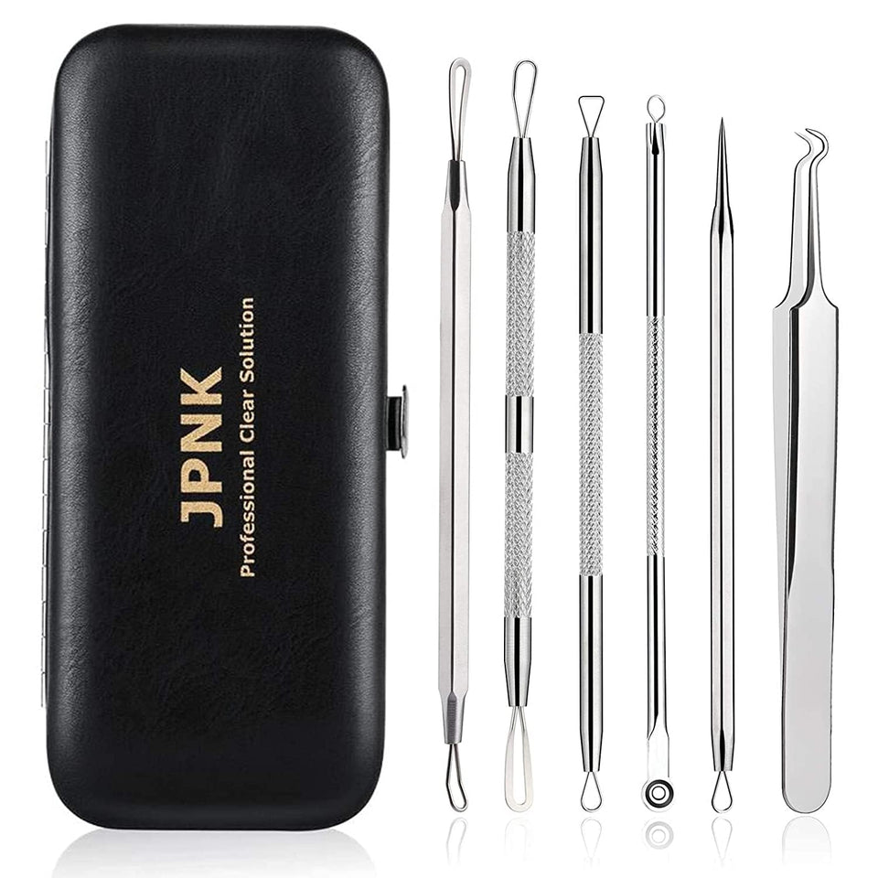 JPNK front view of seven-piece extractor kit showing organized tools and pouch, promotes neat storage