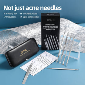 JPNK comedone extractor gently used on nose to remove blackheads with reduced irritation
