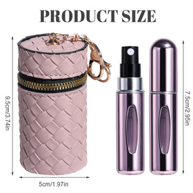 JPNK pouch inside a handbag illustrating on-the-go perfume refresh convenience