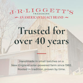 J·R·LIGGETT'S bar staged in bathroom showing low-waste lifestyle benefit