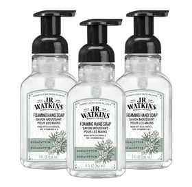 J.R. Watkins front packaging showing eucalyptus scent and pump — fresh cleansing